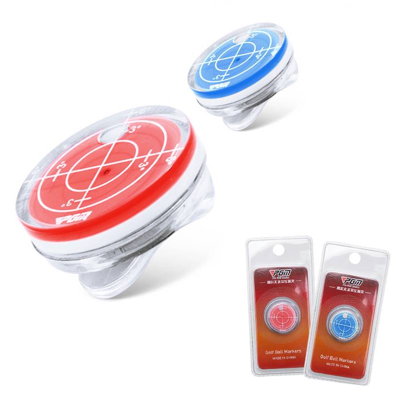 Golf's new double -sided horizontal meap faster Mark scales measured high and low slopes magnetic suction Guoling ball bid Mark