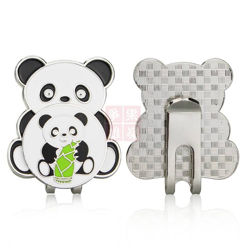 The new golf Mark hat clip panda model Mark with magnet small bamboo ball hats clip a set
