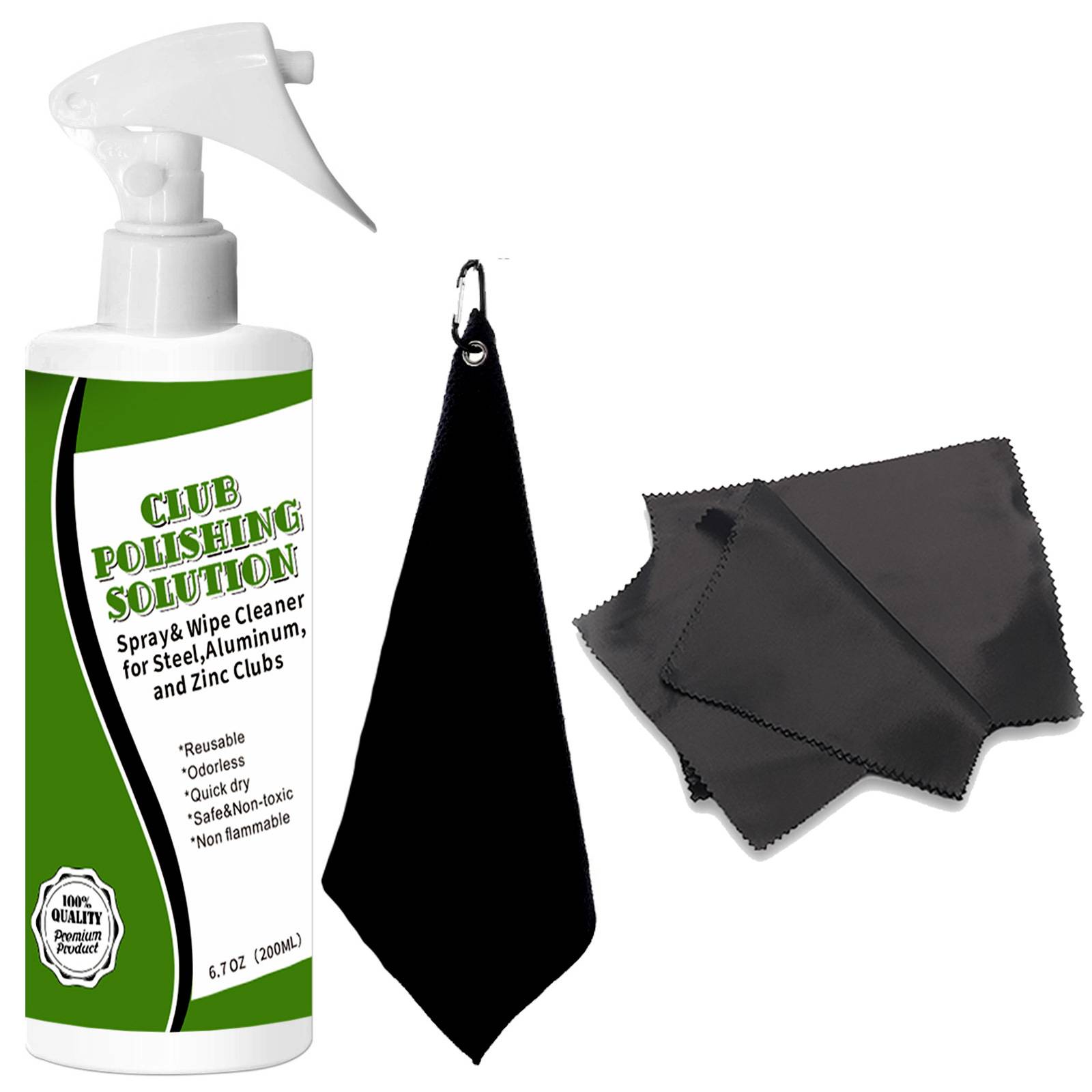 Maintenance agent + small towel + two glasses