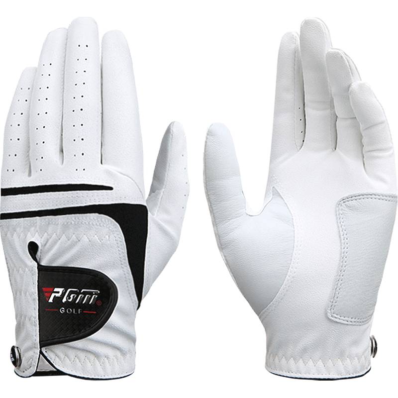 PGM limited time green sheepskin glove golf glove male sheepskin PU with Mark single hand