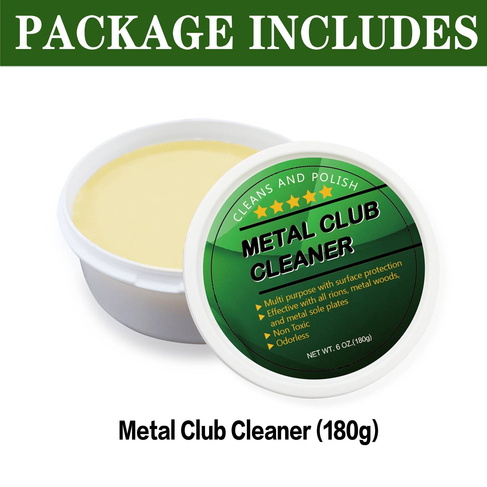 Golf club cleaning cream metal club maintenance cream scratches repair polishing and brightening, restore luster 210g