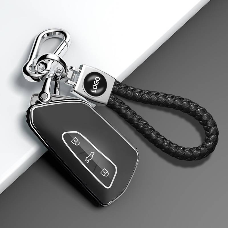 D model black silver edge [eight -character rope+key cover]