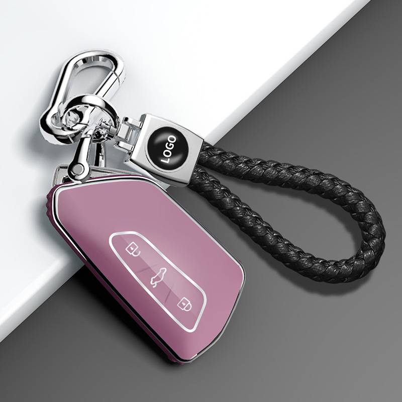 D model purple silver edge [eight -character rope+key cover]