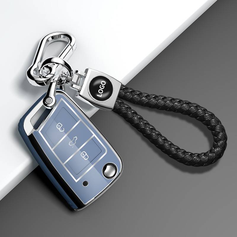 B model light blue gray silver edge [eight -character rope+key cover]