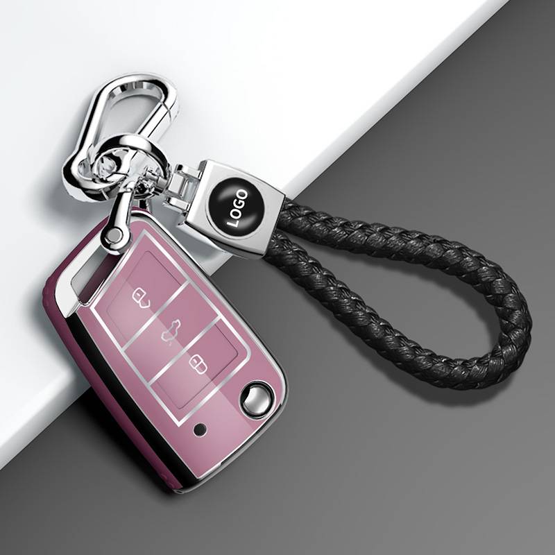 B model purple silver edge [eight -character rope+key cover]