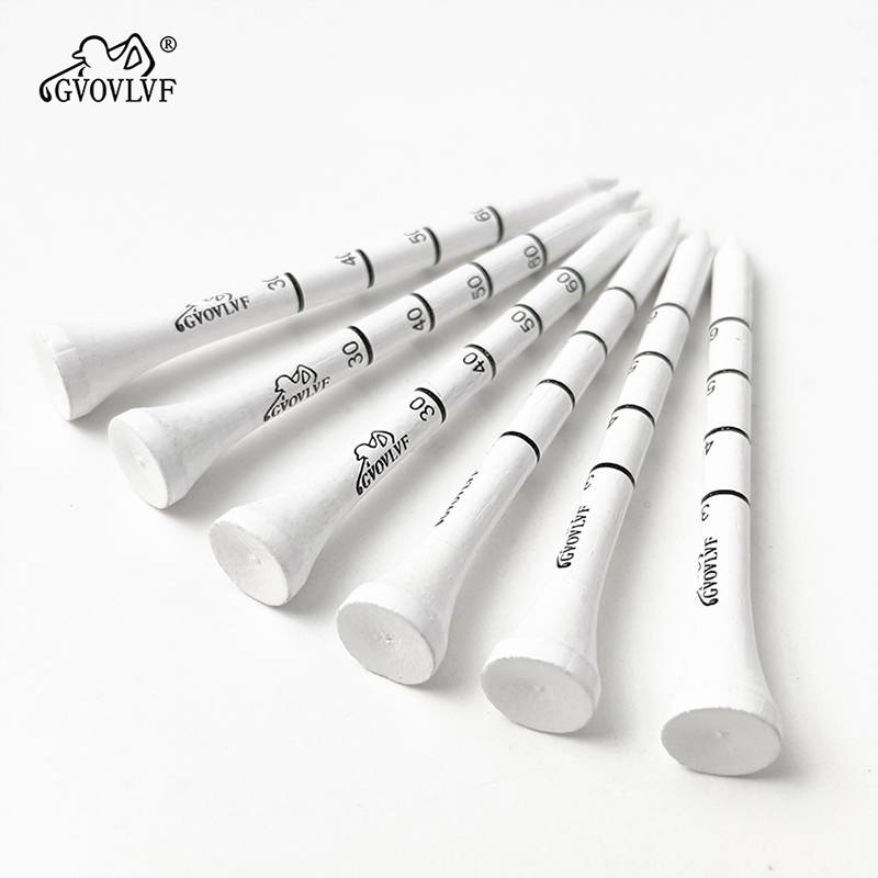 Golf ball nail white printed scaled ball Tee 83mm length kick -off bamboo nails 10/50 pieces/100 branches