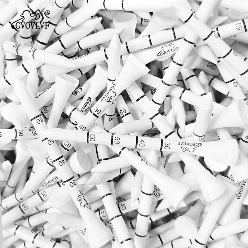 Golf ball nail white printed scaled ball Tee 83mm length kick -off bamboo nails 10/50 pieces/100 branches