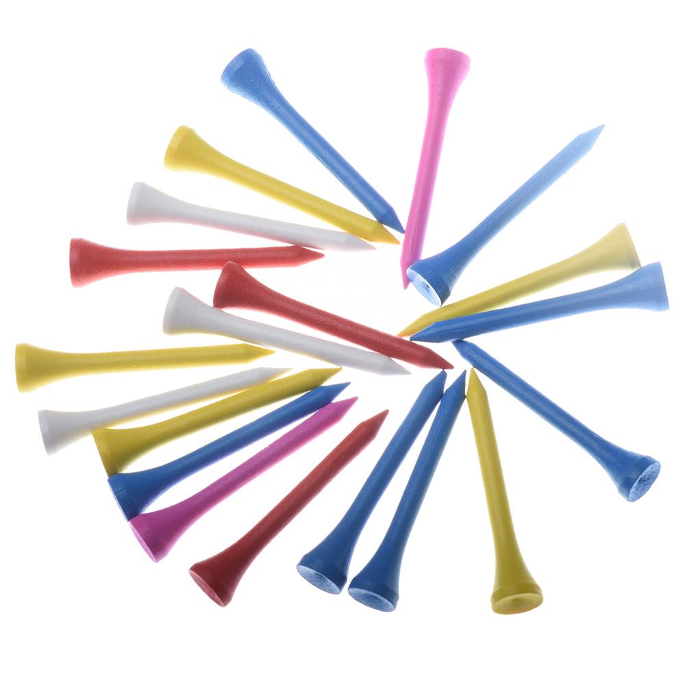 Golf serving nails mixed color wood Tee200/bag golf team 42/54/70/83mm optional