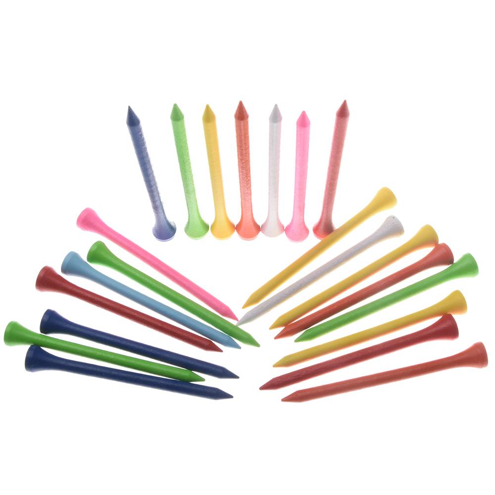 Golf serving nails mixed color wood Tee200/bag golf team 42/54/70/83mm optional