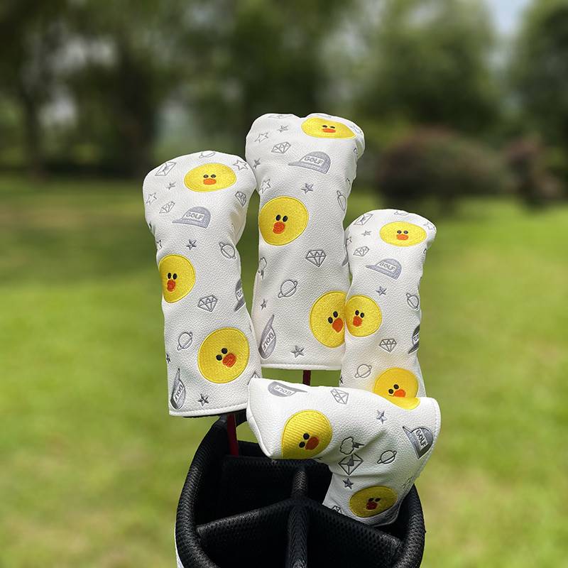 Cartoon bear golf club cockle head cover No. 1 wooden chicken leg rod sleeve