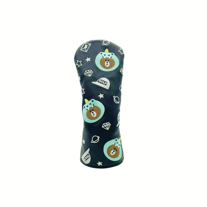 Cartoon bear golf club cockle head cover No. 1 wooden chicken leg rod sleeve