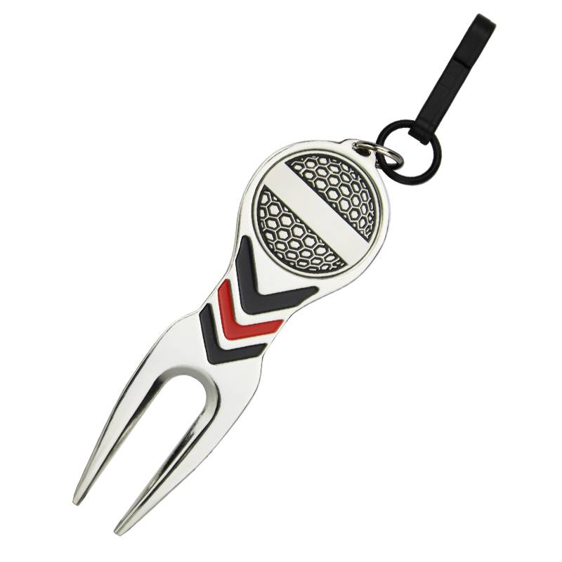 Striped red belt hook