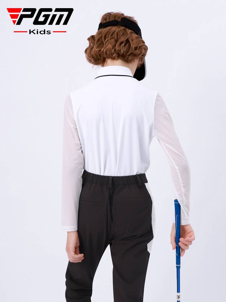 PGM children's golf sunscreen boy bottoming shirt clothes T -shirt T -shirts summer youth ice silk sleeve clothing
