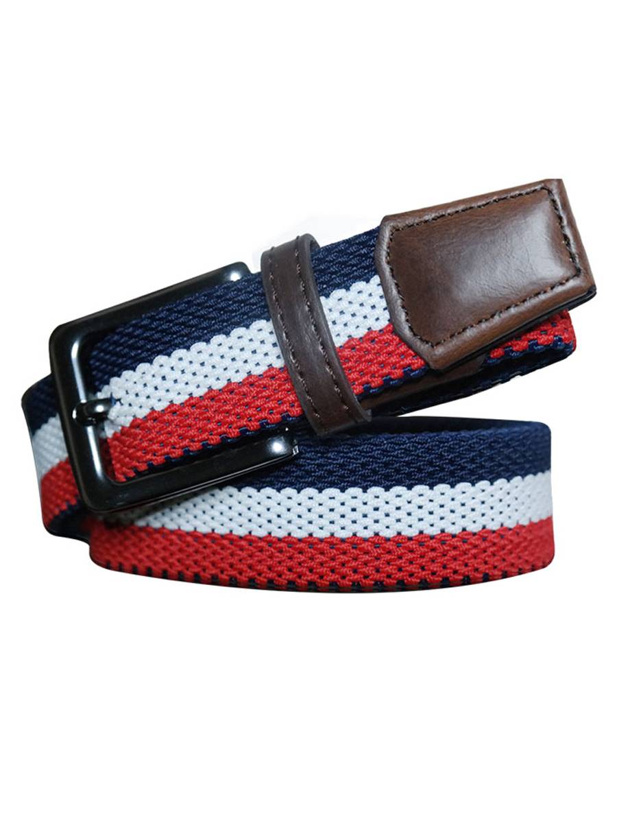 new golf belts, a man and a woman, a man and a woman