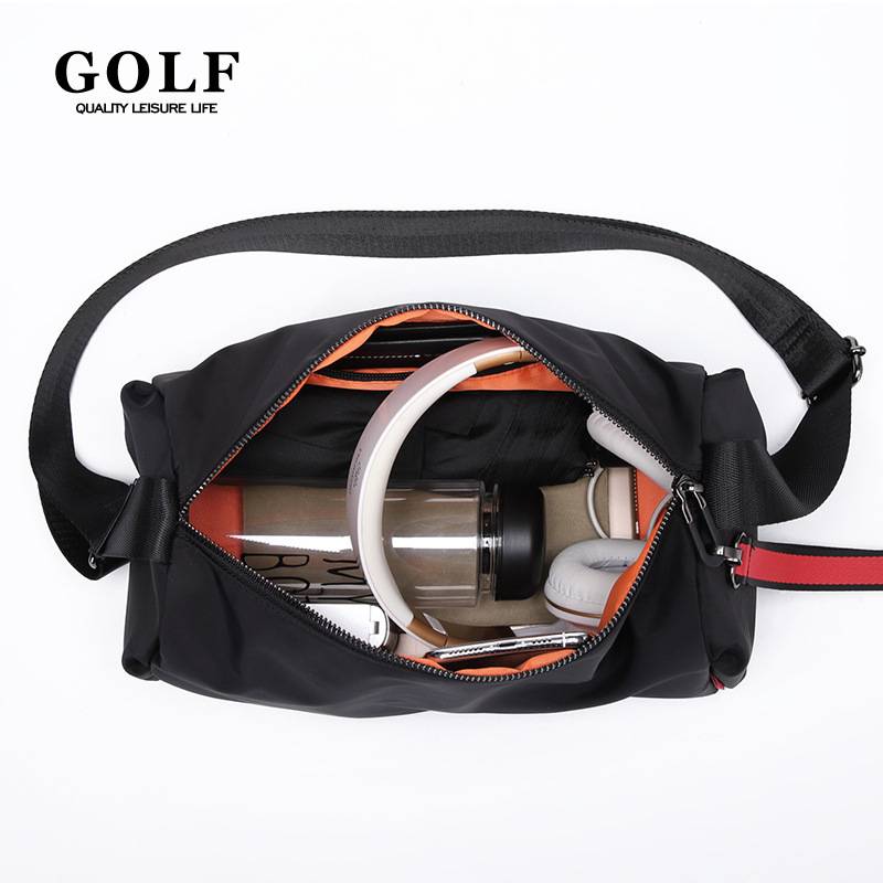 Golf Golf Men's Light Shoulder Bags Barbags Large -capacity Messing Bags Leisure Backpack Fashion Black