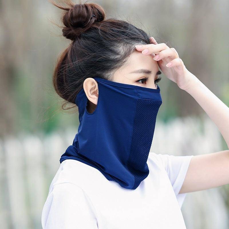 Korean golfing sunscreens men and women riding to cover their necks with ice mask masks running summers