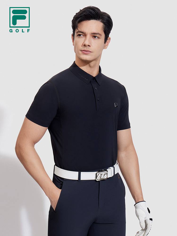 FILA, PHILA MEN'S KNITTING POLO T-SHIRTS, 2024 SUMMER NEW GOLF CAMPAIGN