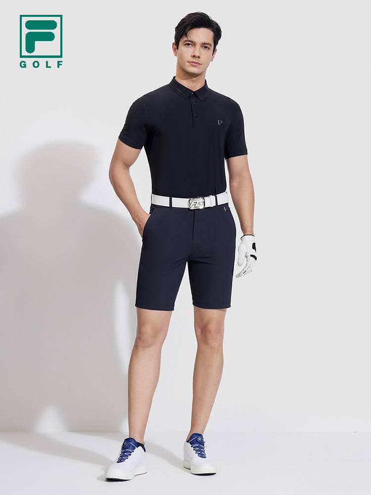 FILA, PHILA MEN'S KNITTING POLO T-SHIRTS, 2024 SUMMER NEW GOLF CAMPAIGN