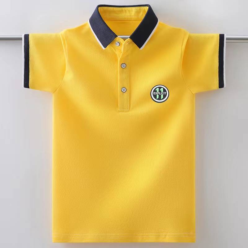 children's golf clothes, summer t-shirts, boys' leisure shirts, golf children's sports polo
