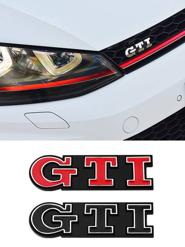 Volkswagen POLO Golf 6 7th -generation GTI car logo mid -net label Volkswagen GTI rabbit car sticker personality ending