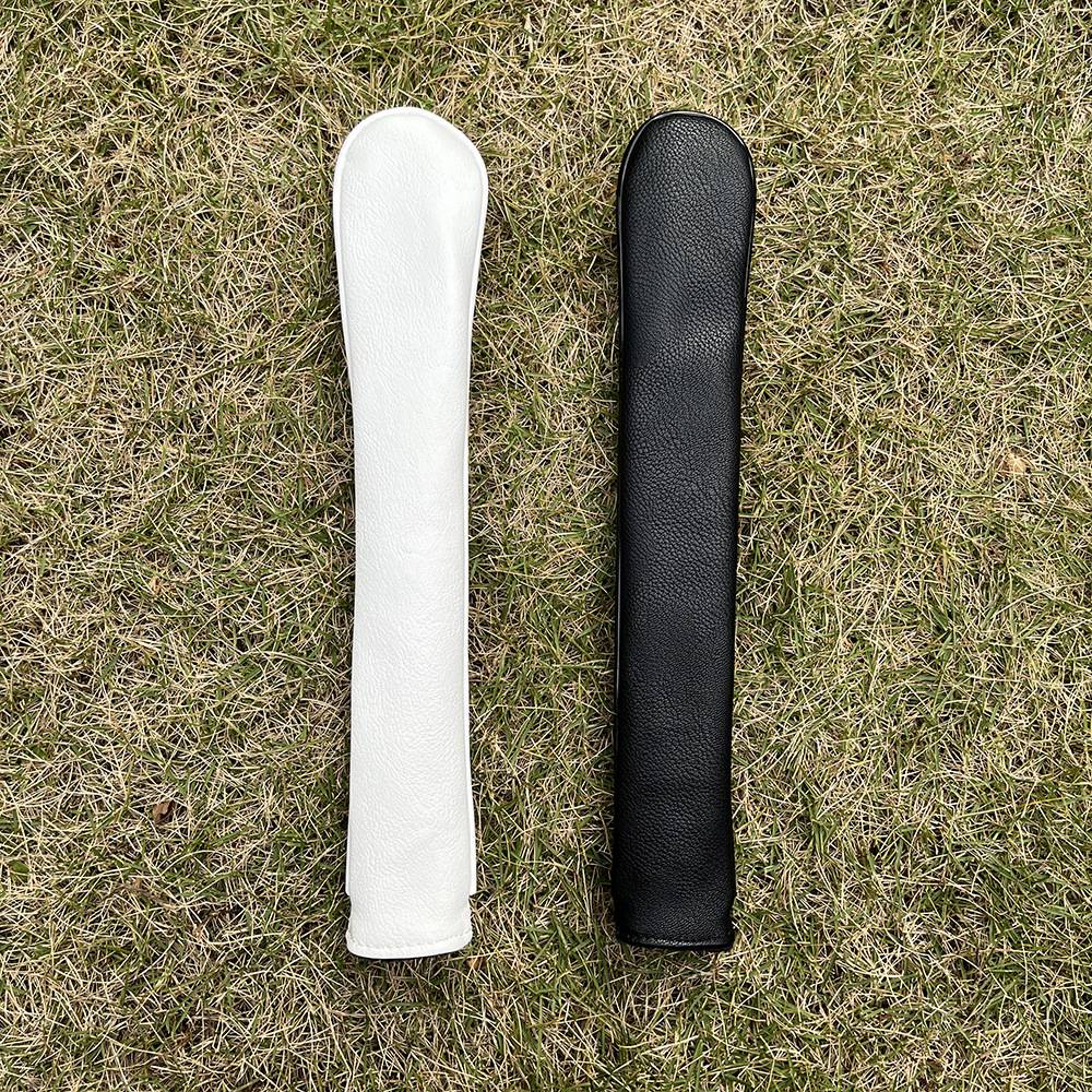 GOLF POINTS TO A SKULL-DIRECTIONED PU LEATHER LOCATOR TO PRACTICE BASEBALL ROD PROTECTION