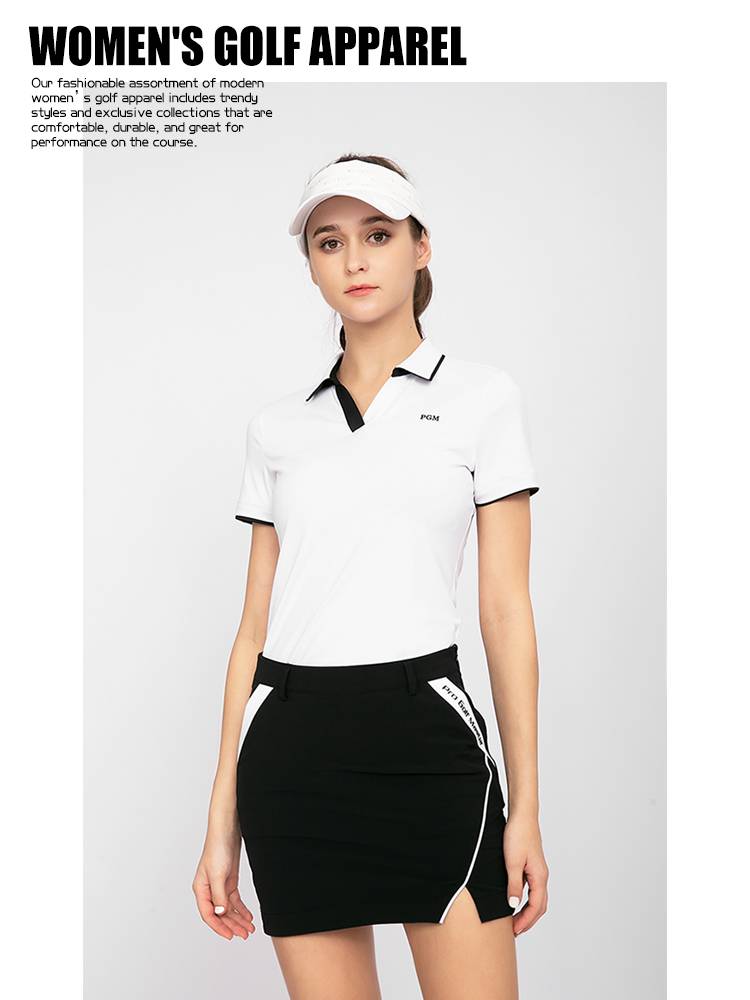 PGM golf clothes women's short -sleeved top skirt summer T -shirt POLO shirt women's sports skirt set