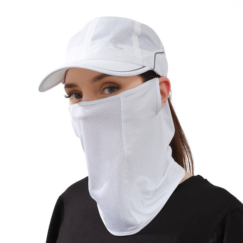 Golf's sunscreened women's outdoors, sunshields, neck-covered, ice-screeched face, and scrawny summers