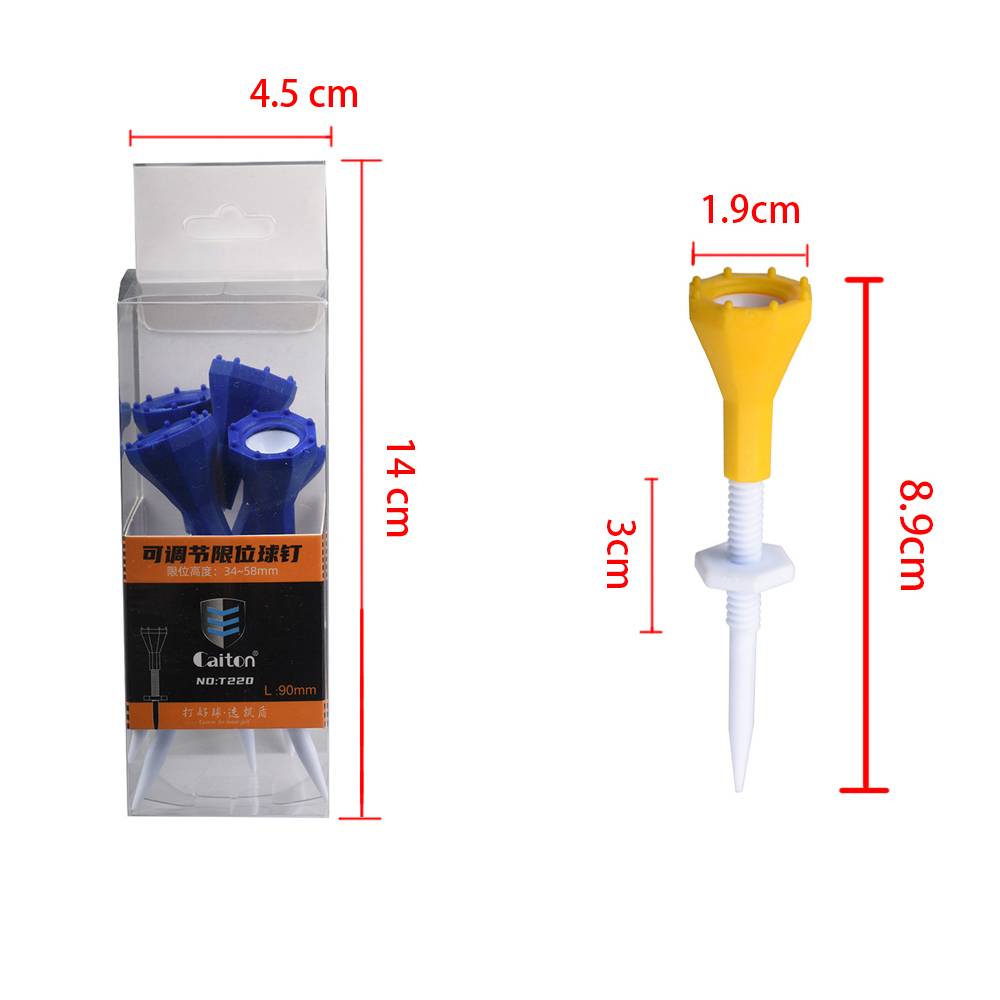 Golf limited nail box installation of plastic can adjust the bulk serving T height 85mm ball Tee