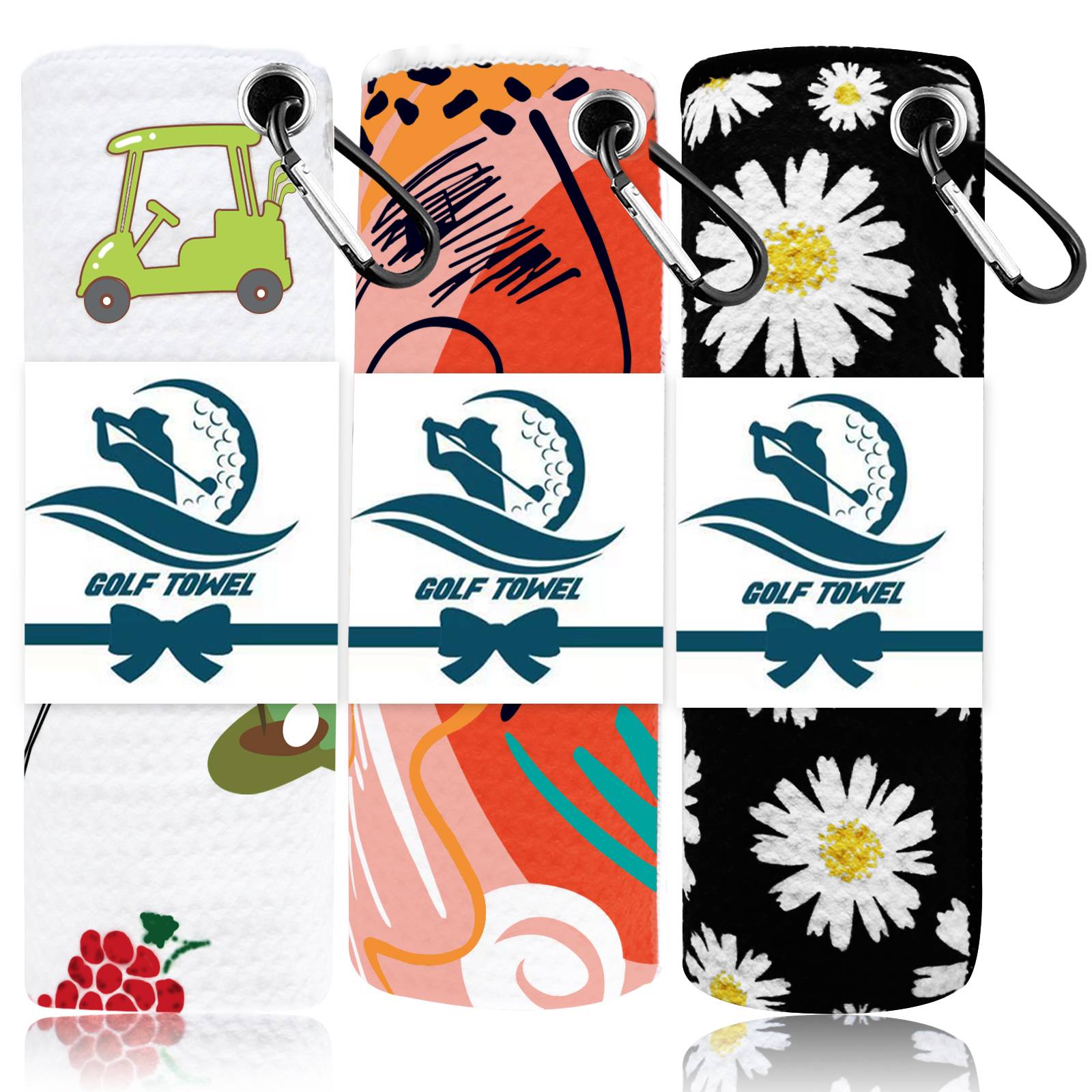 golf towel wiper with a towel on the top of the club 40-40cm multipurpose towel