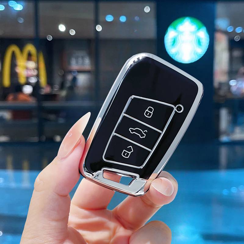 【Volkswagen D】 Black single -key shell