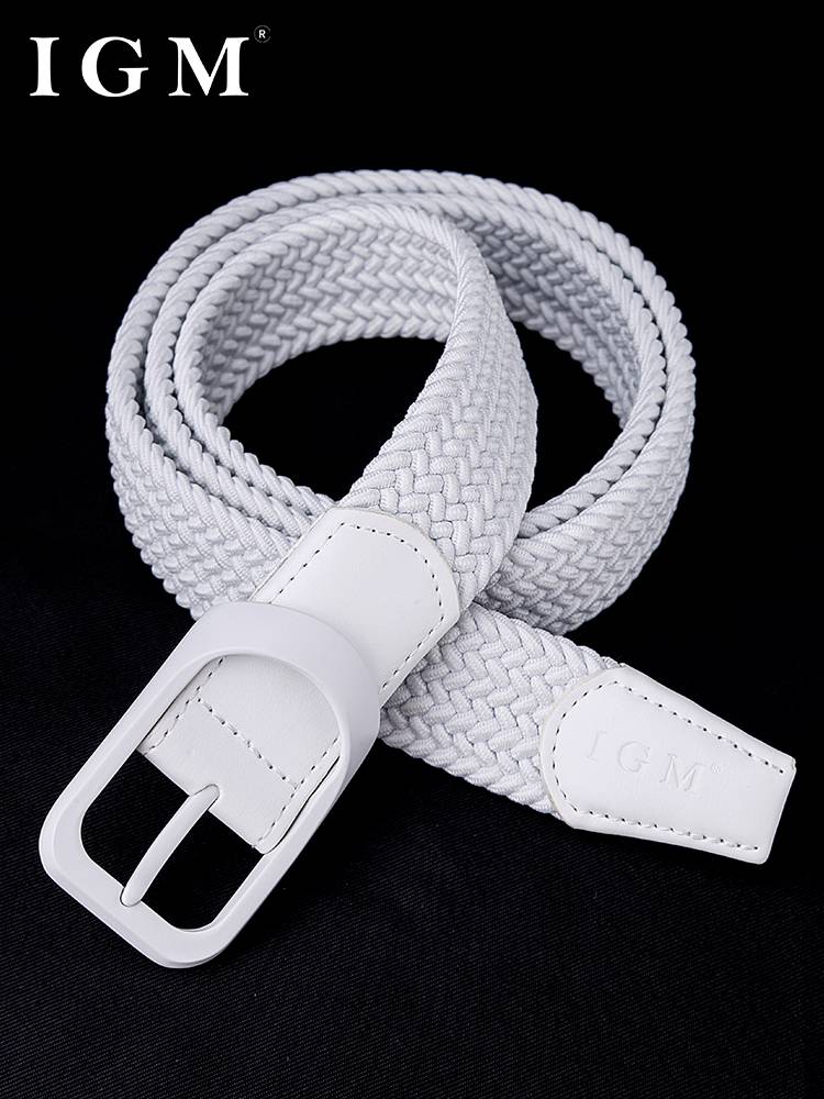 Golf belt men's and women's decorative new tide canvas woven belt leisure sportless porosity loose elastic pants band