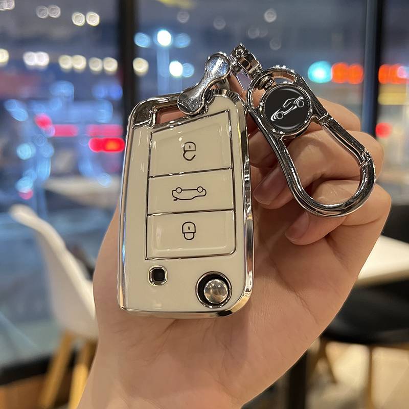 Volkswagen B [Silver Border White]+metal buckle (send card loss)