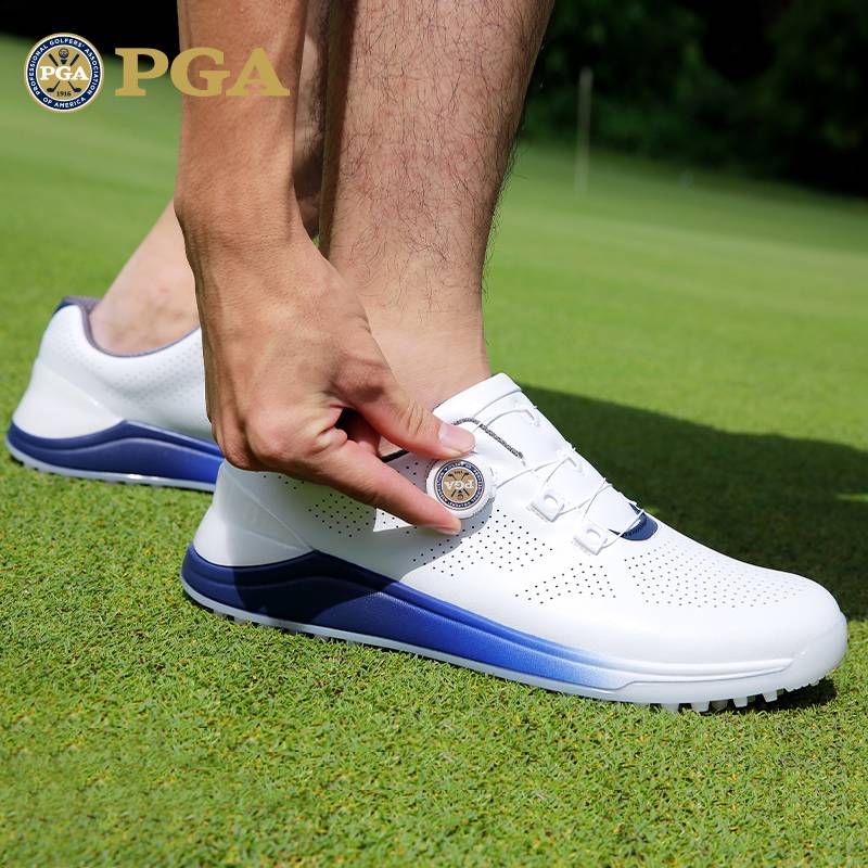 American PGA golf shoes men's breathable shoes in summer sports men's shoes rotating shoe laces trendy gradient color