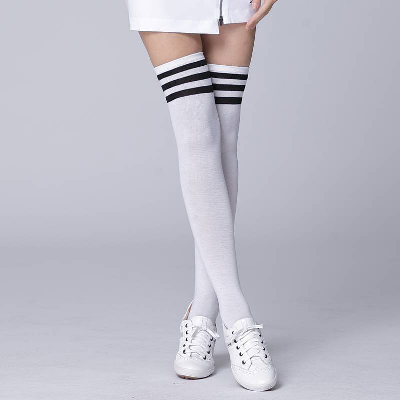 The new golfare female golf socks women's long cotton socks with knee cotton socks with short skirt free shipping