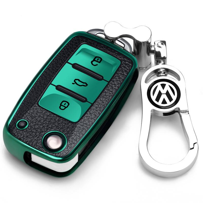 Volkswagen A leather pattern-emerald [set+keychain]