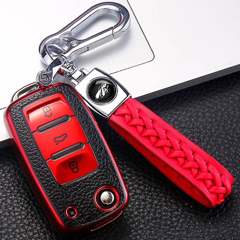 Volkswagen A leather pattern-temptation red [set+lambskin buckle]