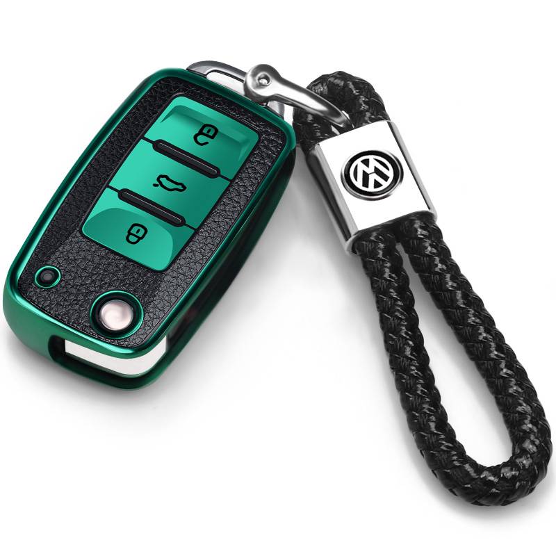 Volkswagen A leather pattern-emerald [set+weaving rope]