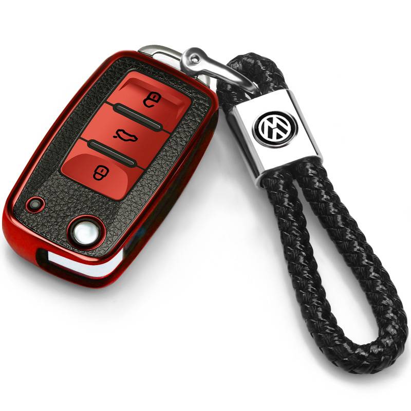 Volkswagen A leather pattern-temptation red [set+weaving rope]