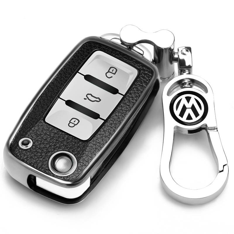 Volkswagen A leather-Aurora silver [set+keychain]