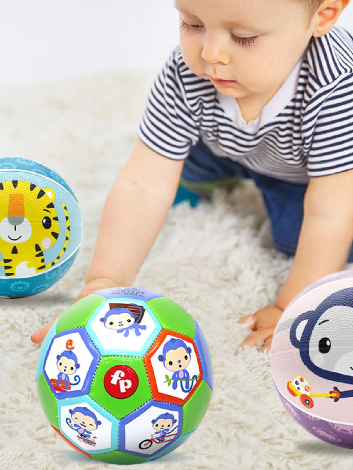 Fei Xue training shooting ball set Baby early education grab toys and young children elastic basket foot rubber ball