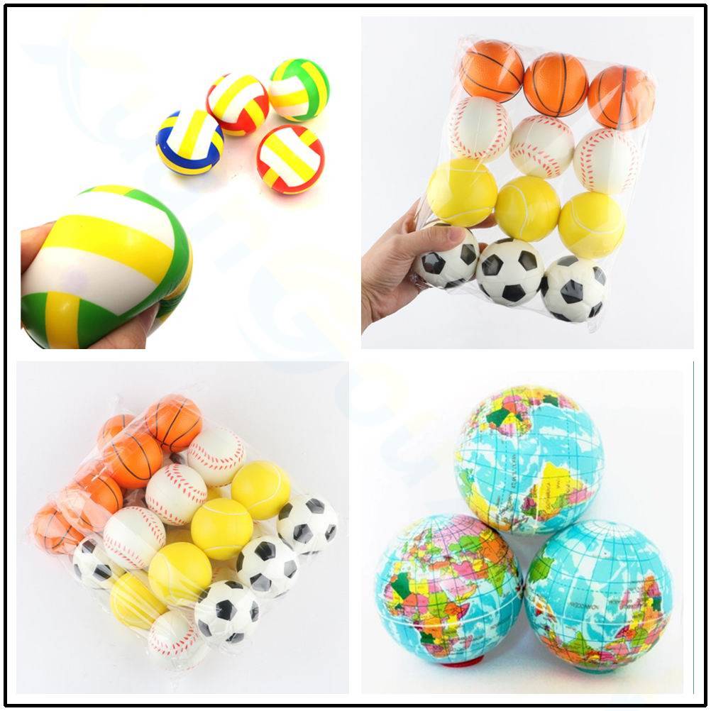 6.3CM Sponge Volleyball Football Basketball Children's toy ball PU foam ball and venting ball span shopping mall advertisement small gift