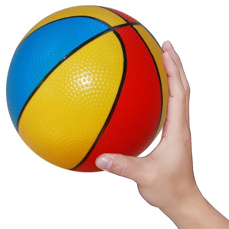 Children's inflatable leather ball toy basketball color ball PVC ball soft glue blue ball 1-3-6 years old elastic shooting ball ball ball