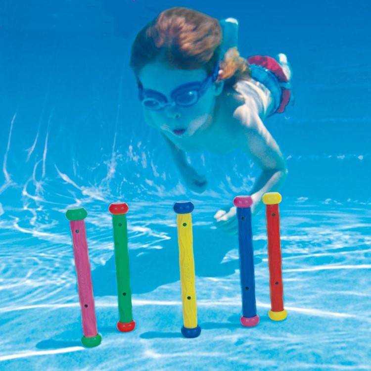 Children's underwater sinking fish torpedo seagrass interacting toys Children underwater training with qi swimming diving stick diving ring