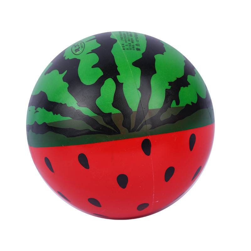 Jianda 5 -inch inflatable small watermelon ball kindergarten Kindergarten shooting ball children's skin ball baby toy ball laughing face watermelon ball