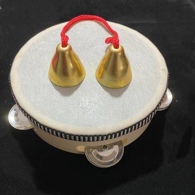 7 -inch wooden drum+touch bell