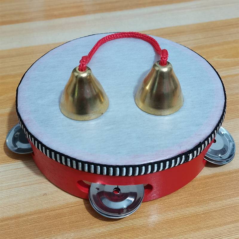 6 -inch red bell drum+touch bell