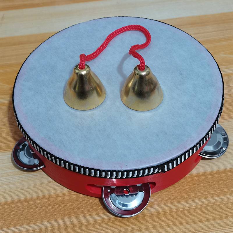 7 -inch red bell drum+touch bell