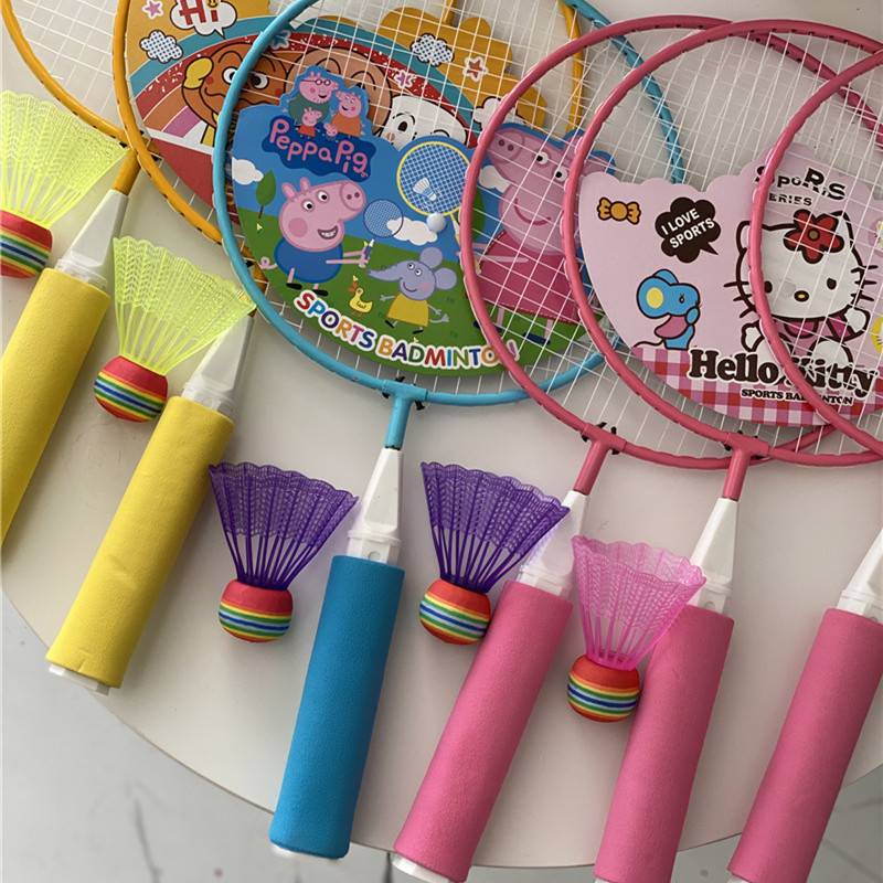 Safe and fun!Design for your baby!IntersectionChildren's cartoon Japanese super outdoor sports badminton racket