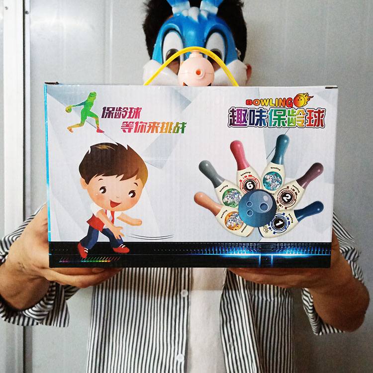 D059020WD box, bowling ball, indoor sports toy kindergarten, Chi -1 gift training class, gift class gift