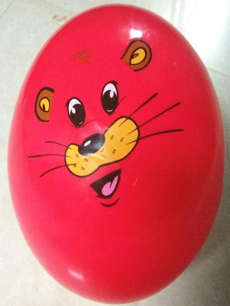 20 cm kindergarten cartoon PVC inflatable ball racket shooting ball small leather ball children's kindergarten kindergarten elastic jumper